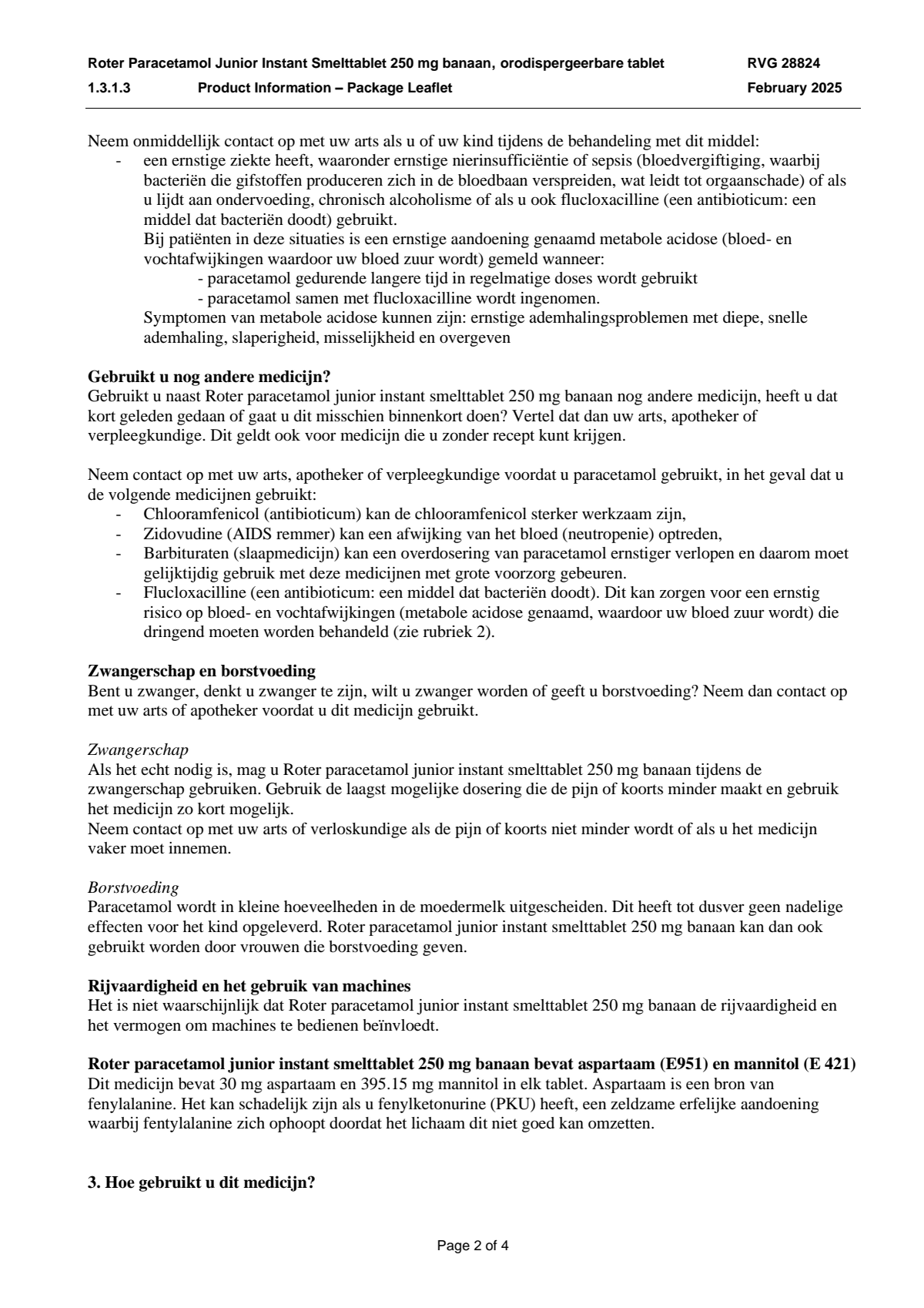Paracetamol Junior Smelt Tabletten afbeelding van document #2, leaflet