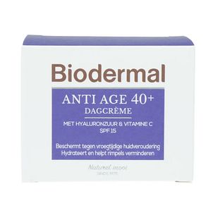 Biodermal Anti Age 40+ Dagcrème met hyaluronzuur en vitamine C  - met SPF15 50ML