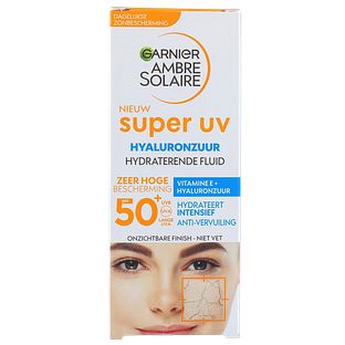 Garnier Ambre Solaire Super UV Hyaluronzuur Hydraterende Fluid SPF 50+ 40ML