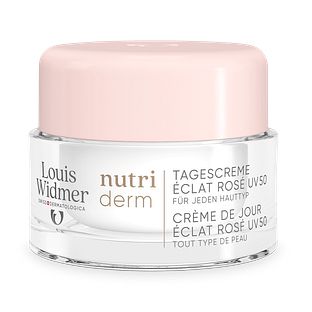 Louis Widmer Nutriderm Dagcrème Éclat Rosé UV 50 Zonder Parfum 50ML Louis Widmer Nutriderm Dagcrème Éclat Rosé UV 50 Zonder Parfum 50ML