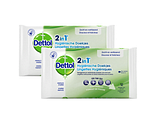 Dettol 2in1 Hygiënisch Doekjes Duo 2x12ST