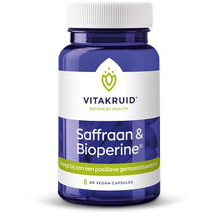Vitakruid Saffraan 28 mg (Affron®) & Bioperine Capsules 60VCP Vitakruid Saffraan 28 mg (Affron®) & Bioperine Capsules 60VCP