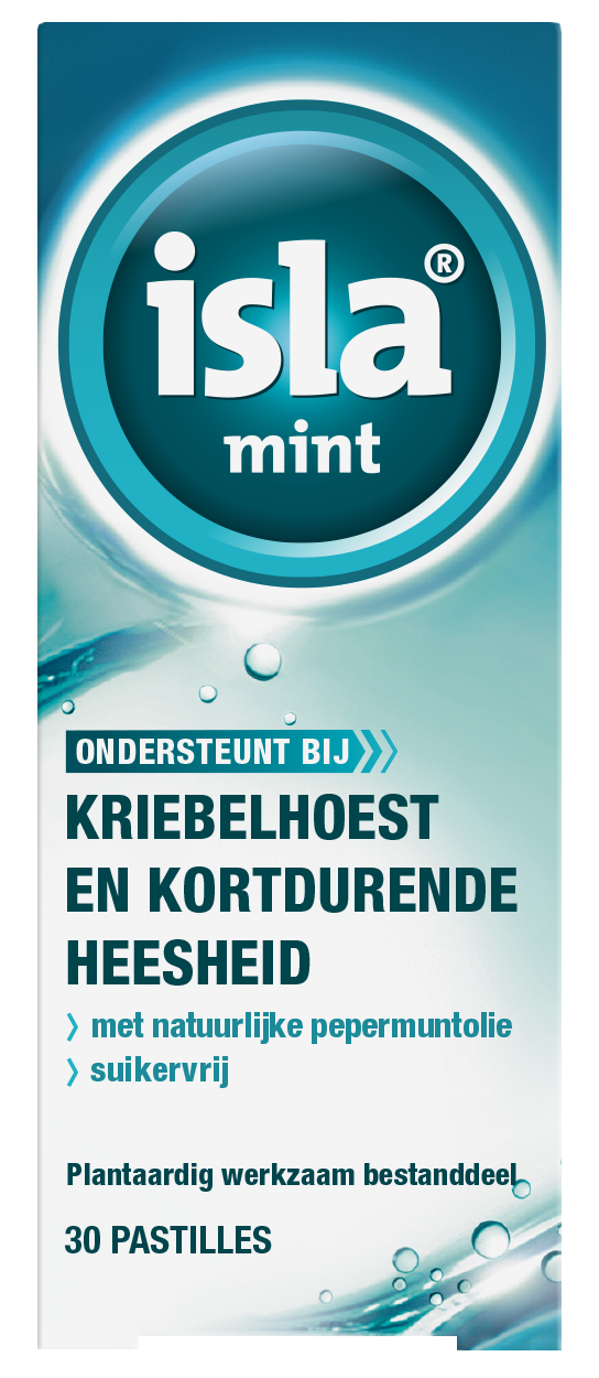 Isla Mint Keelpastilles - bij kriebelhoest en kortdurende heesheid afbeelding