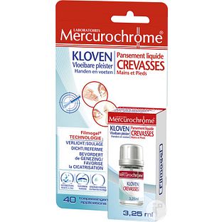 Mercurochrome Mercuro Vloeibare Pleister Kloven 3,25ML