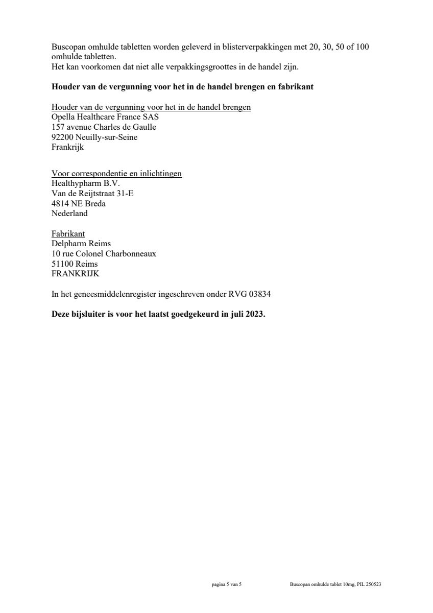 10mg Tabletten afbeelding van document #5, leaflet