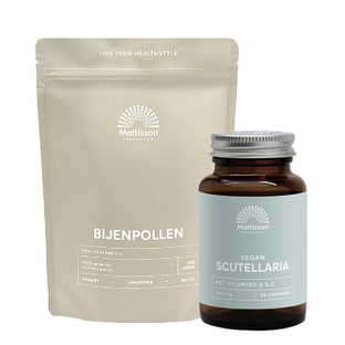 Mattisson HealthStyle Scutellaria 2500mg en Bijenpollen Combi Set 2 Stuks