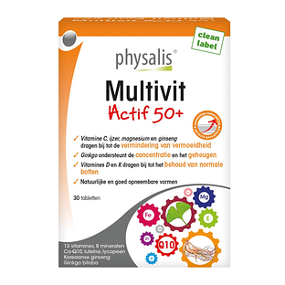 Physalis Multivit Actif 50+ Tabletten 30TB