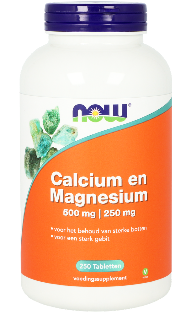 NOW Calcium en Magnesium Tabletten 250TB