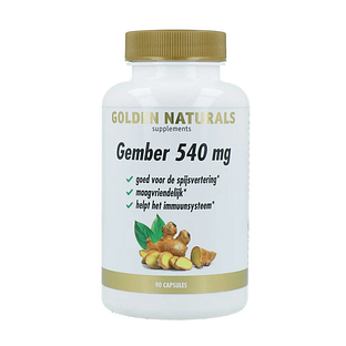 Golden Naturals Gember 450 mg Capsules 90VCP Golden Naturals Gember 450 mg Capsules 90VCP