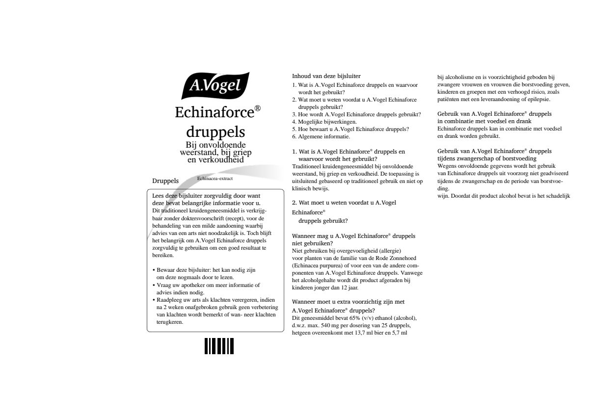 Echinaforce Druppels afbeelding van document #1, leaflet