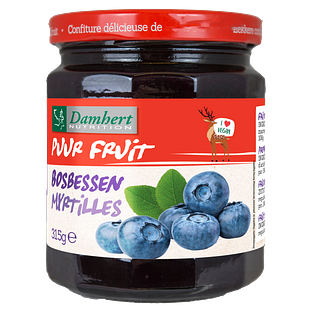 Damhert Puur Fruit Confituur Bosbessen 315GR
