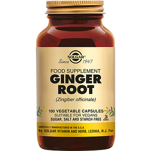 Solgar Ginger (Gember) Root Capsules 100VCP Solgar Ginger (Gember) Root Capsules 100VCP