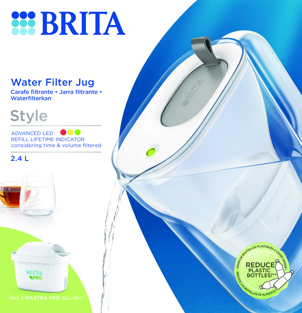 Brita Style Waterfilterkan Grijs + 1 Maxtra Filterpatroon afbeelding