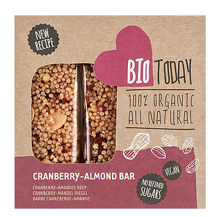 BioToday Cranberry-Almond Bar 75GR
