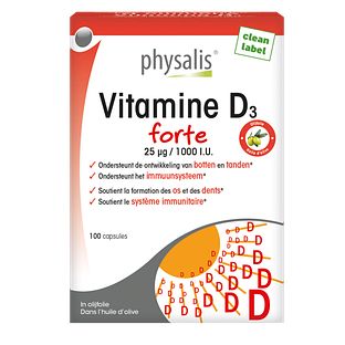Physalis Vitamine D3 Forte Capsules 100CP Physalis Vitamine D3 Forte Capsules 100CP
