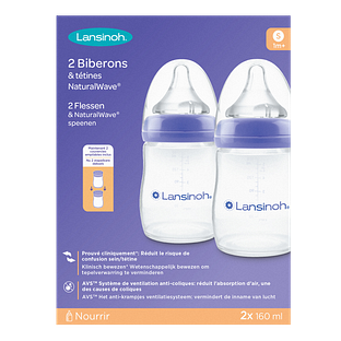 Lansinoh Natural Waves Drinkflessen 160ml 2ST