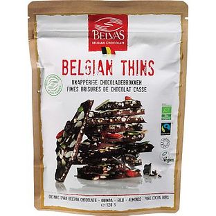Belvas Belgian Thins Puur Goji Amandel 120GR Belvas Belgian Thins Puur Goji Amandel 120GR