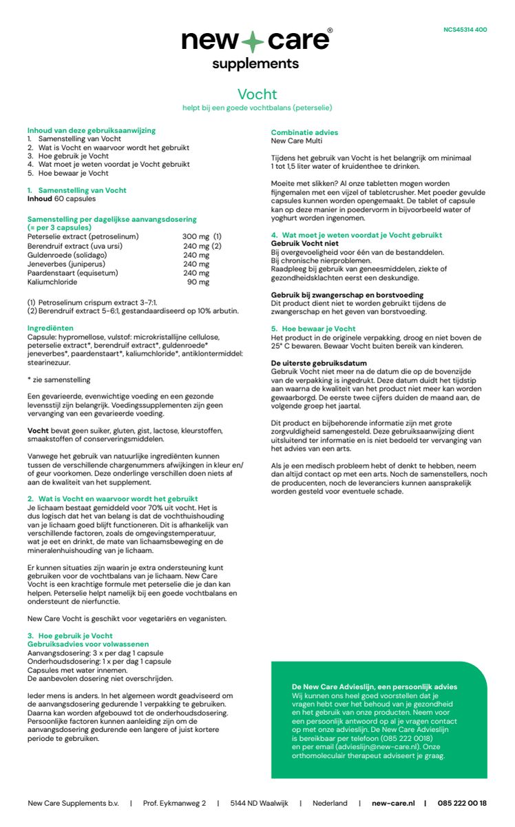 Vocht Capsules afbeelding van document #1, instructions