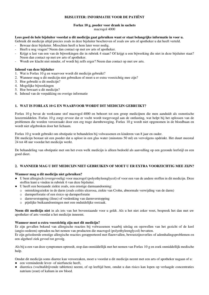 Macrogol Poeder afbeelding van document #1, leaflet