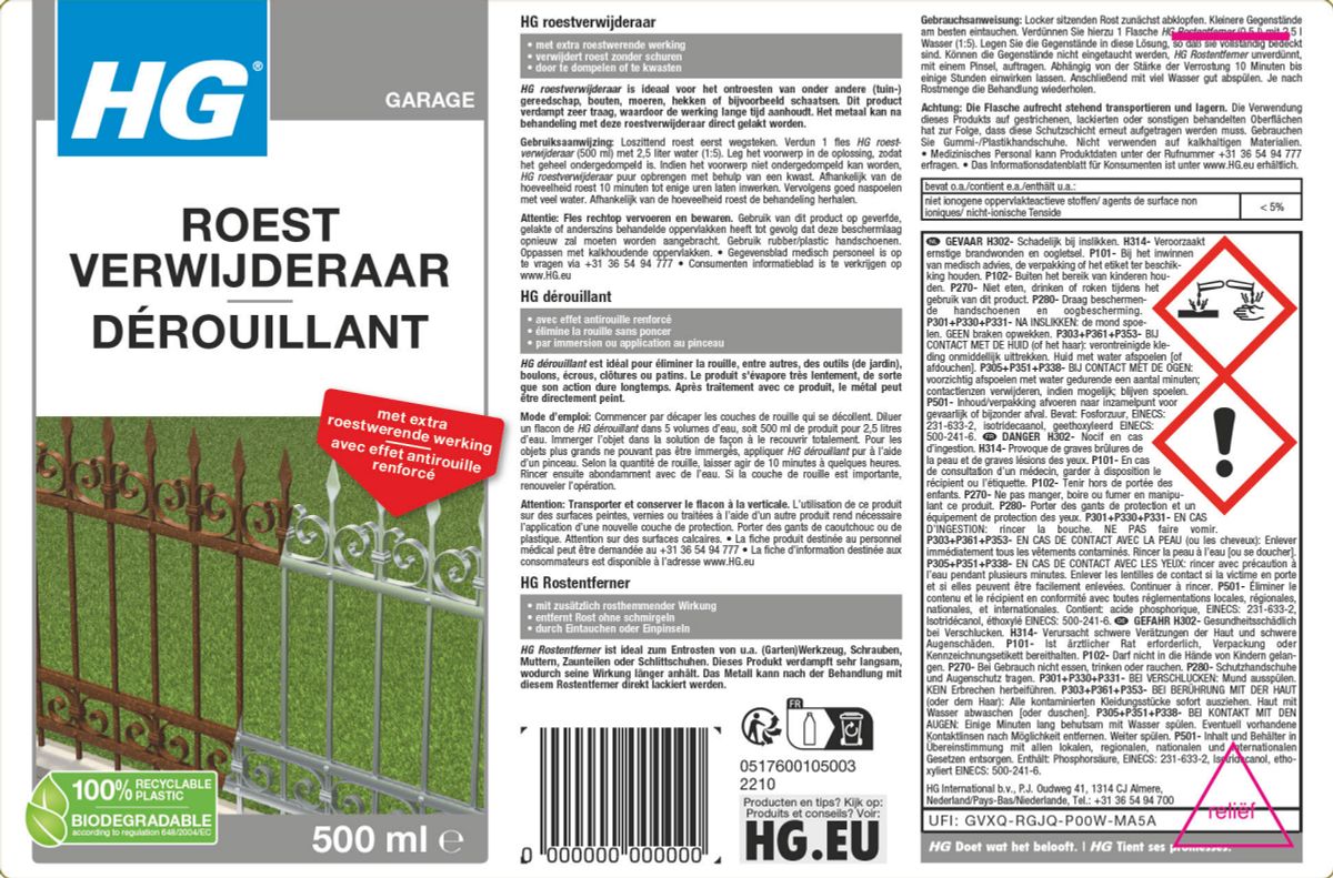 Keuken Roestverwijderaar afbeelding van document #1, label