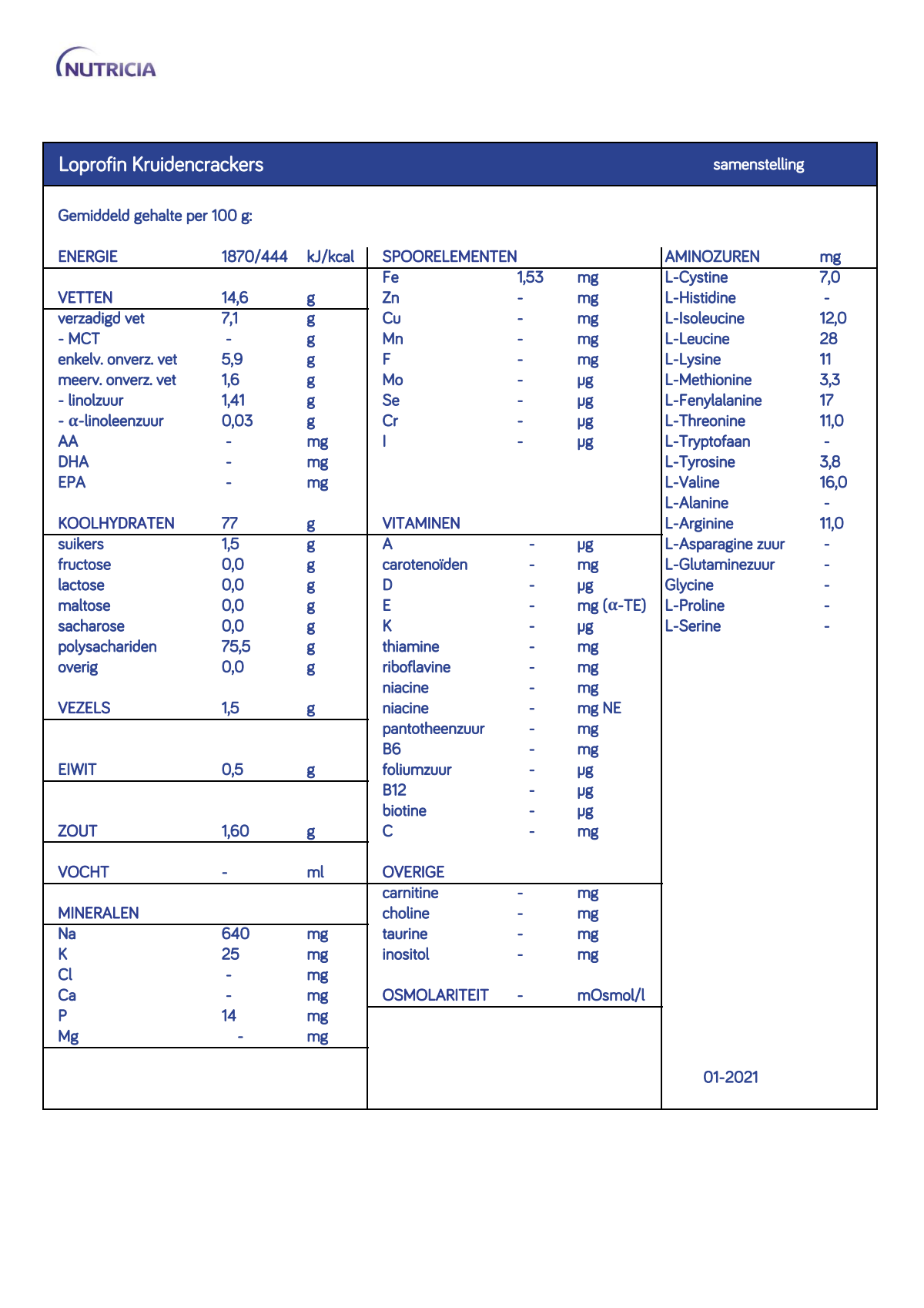Loprofin Eiwitbeperkte Kruidencrackers afbeelding van document #1, info_folder