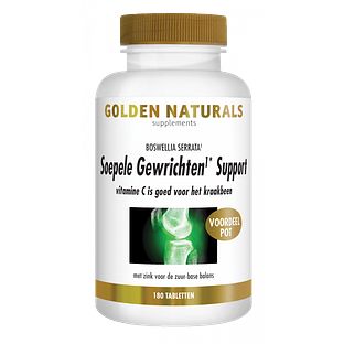 Golden Naturals Soepele Gewrichten Support Tabletten 180TB