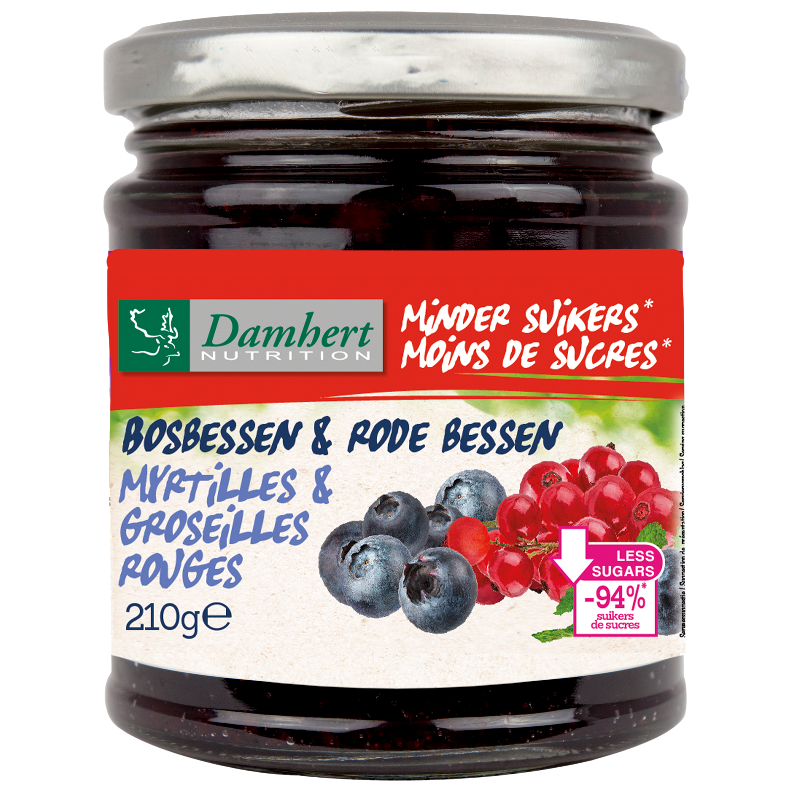 Damhert Low Carb Confituur bosbessen & rode bessen afbeelding