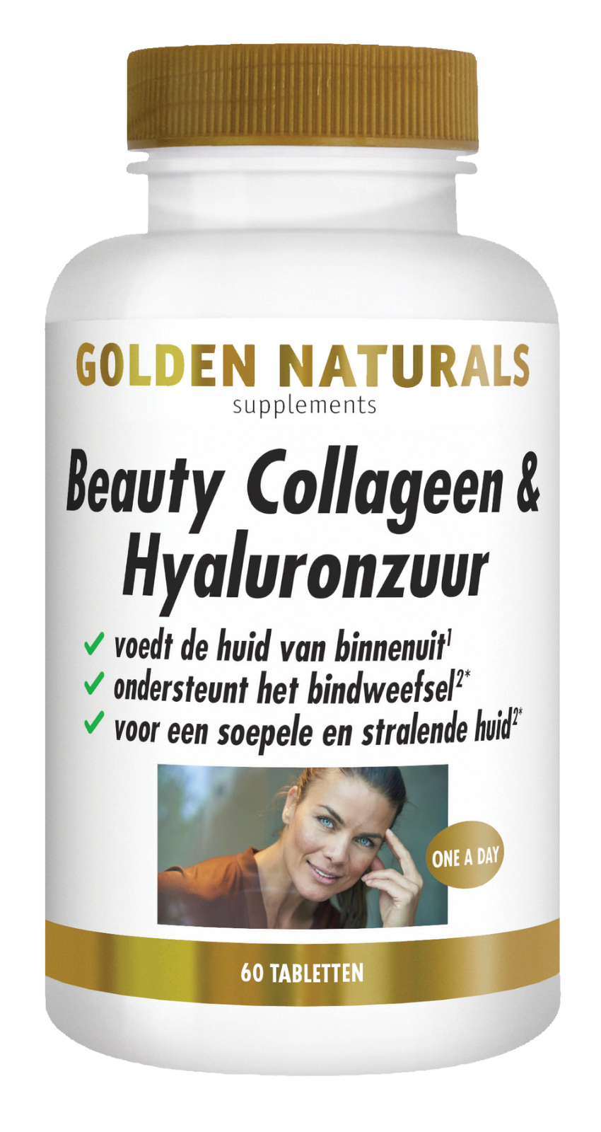 Golden Naturals Beauty Collageen & Hyaluronzuur Tabletten 60TB