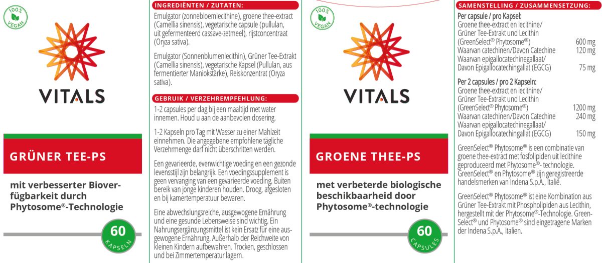Groene Thee-PS Capsules afbeelding van document #1, label