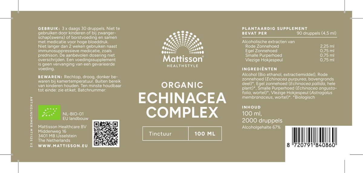Biologisch Echinacea Rode Zonnehoed Complex Druppels afbeelding van document #1, label