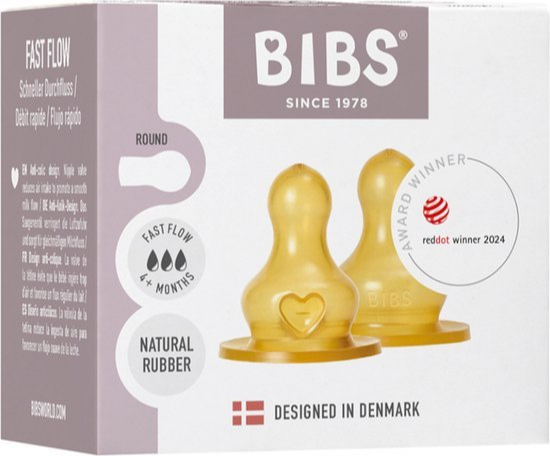 BIBS Fast Flow 4+ Maanden Flessenspenen afbeelding