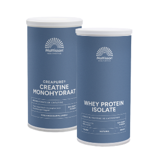Mattisson HealthStyle Creatine Monohydraat Poeder en Sport Wei Proteïne Poeder Combi Set 2 Stuks Mattisson HealthStyle Creatine Monohydraat Poeder en Sport Wei Proteïne Poeder Combi Set 2 Stuks