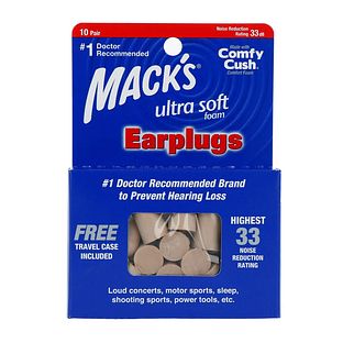 Macks Ultra Soft Foam Earplugs 10PR Macks Ultra Soft Foam Earplugs 10PR