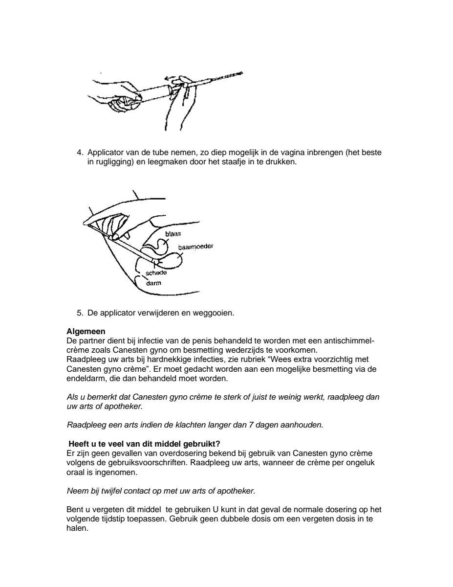 Gyno Crème - 6 daagse behandeling afbeelding van document #4, leaflet