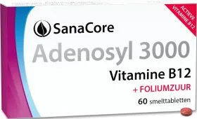SanaCore Adenosyl 3000 Vitamine B12 + Foliumzuur Smelttabletten 60TB