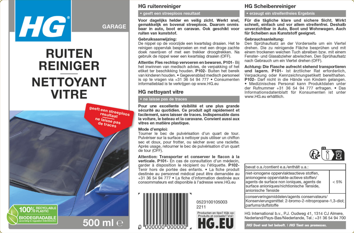 Auto Ruitenreiniger afbeelding van document #1, label