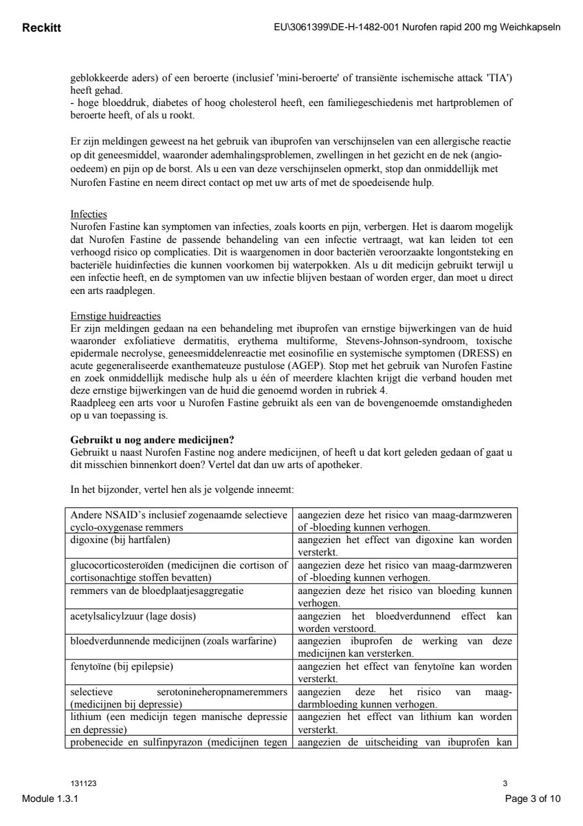 Fastine 200mg Ibuprofen Capsules afbeelding van document #3, leaflet