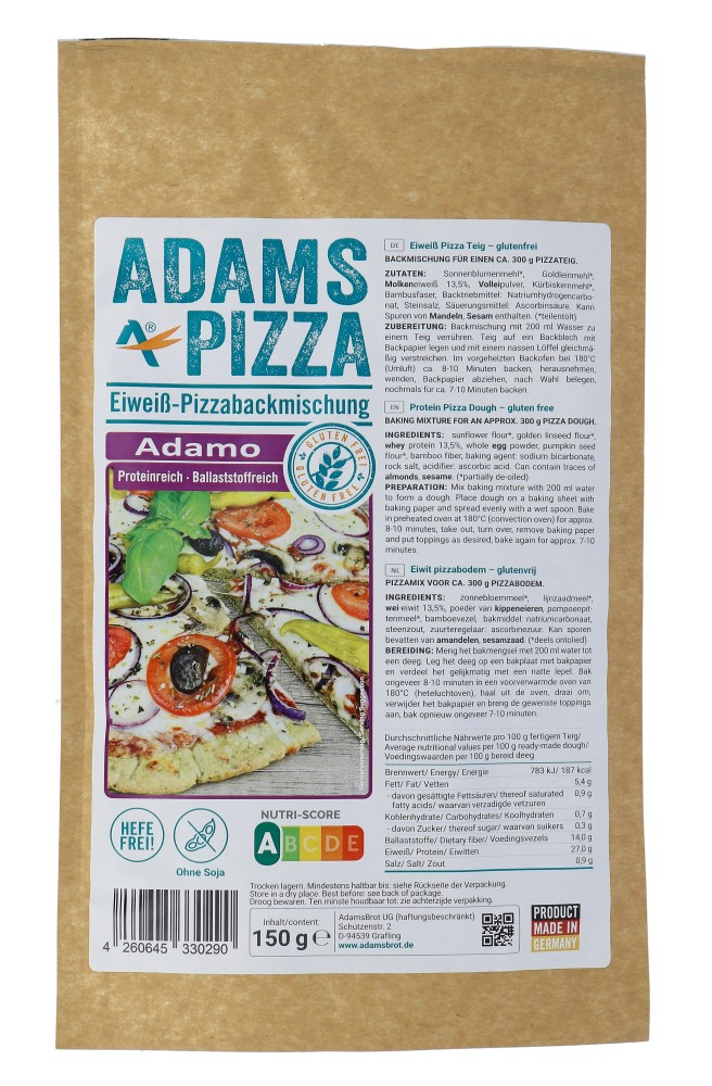Adams Pizza Adamo Eiwit Pizzabodem afbeelding