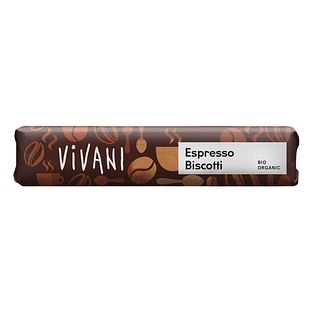 Vivani Chocoladereep Espresso Biscotti 40GR