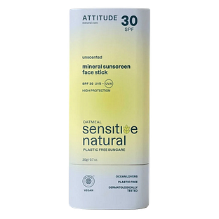 Attitude Sensitive Natural SPF30 Sunscreen Face Stick 20GR