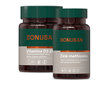 Bonusan Vitamine D3 25 Softgels + Zink methionine Capsules Combiset 2 stuks Bonusan Vitamine D3 25 Softgels + Zink methionine Capsules Combiset 2 stuks