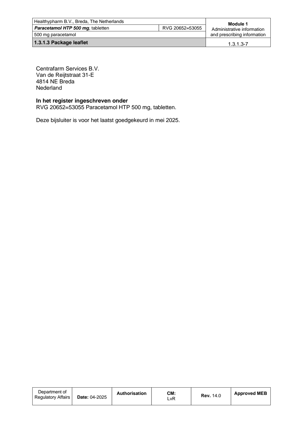 Paracetamol 500mg Tabletten afbeelding van document #7, leaflet
