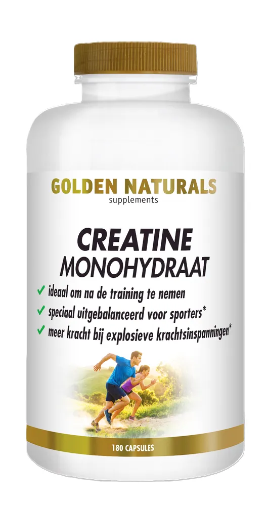 Golden Naturals Creatine Monohydraat Capsules 180ST