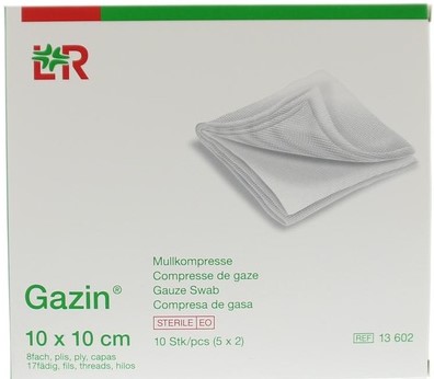 Lohmann & Rauscher Gazin Gaaskompres 10x10cm afbeelding 1