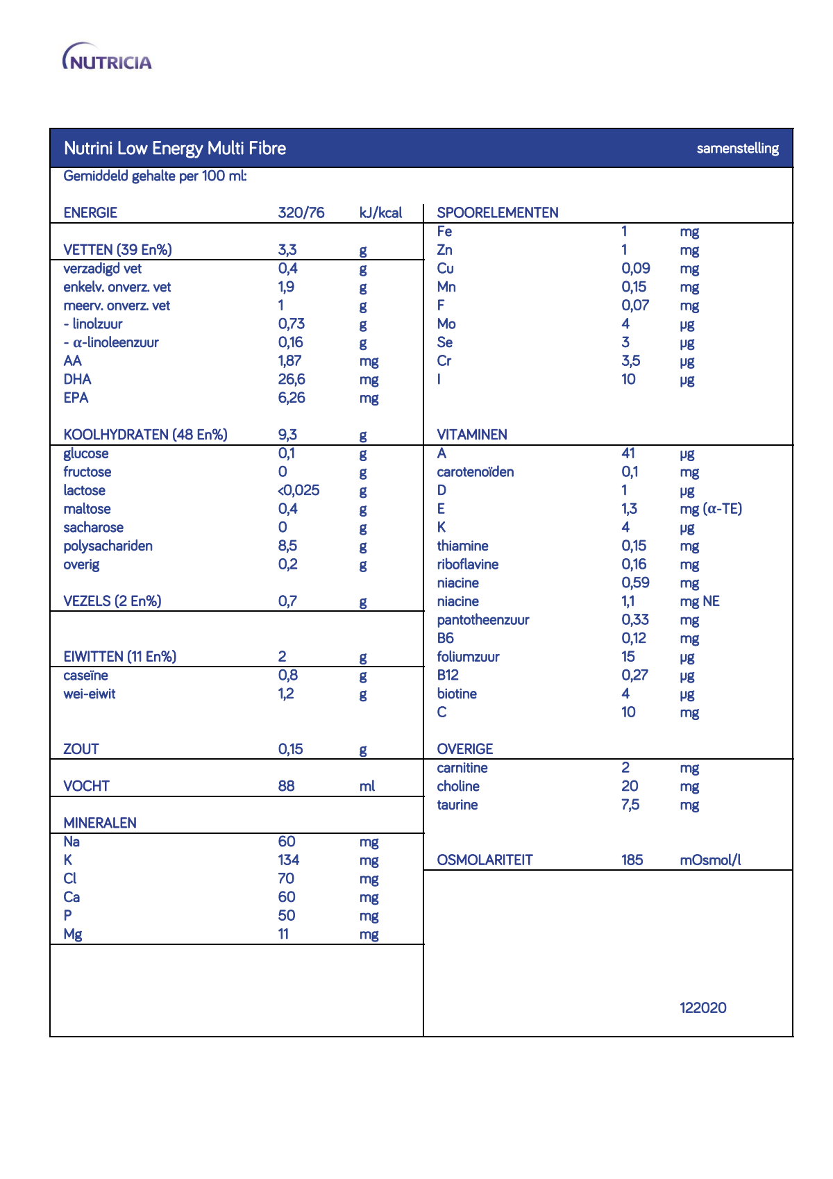 Nutrini Low Energy Multi Fibre afbeelding van document #1, info_folder