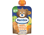 Bambix Bio Knijpzakje Appel, Banaan, Sinaasappel & Koekjes 6+ 100GR Bambix Bio Knijpzakje Appel, Banaan, Sinaasappel & Koekjes 6+ 100GR