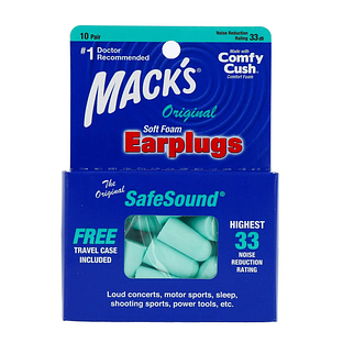 Macks Soft Foam Earplugs SafeSound Original 10PR