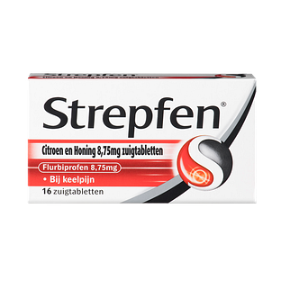 Strepfen Citroen & Honing 8.75mg Zuigtabletten 16ST Strepfen Citroen & Honing 8.75mg Zuigtabletten 16ST