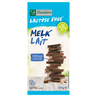 Damhert Lactose Free Chocoladetablet Melk 100GR Damhert Lactose Free Chocoladetablet Melk 100GR