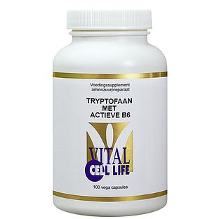 Vital Cell Life Tryptofaan met Actieve B6 Capsules 100CP Vital Cell Life Tryptofaan met Actieve B6 Capsules 100CP